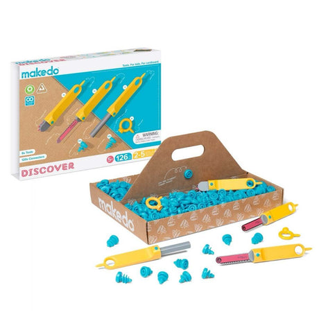 Kit de construction en carton Discover (126 pcs) - Art & bricolage by Makedo