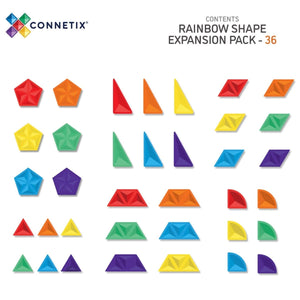 Kit d'expansion Formes Rainbow (36 pcs) - Jeux de construction by Connetix