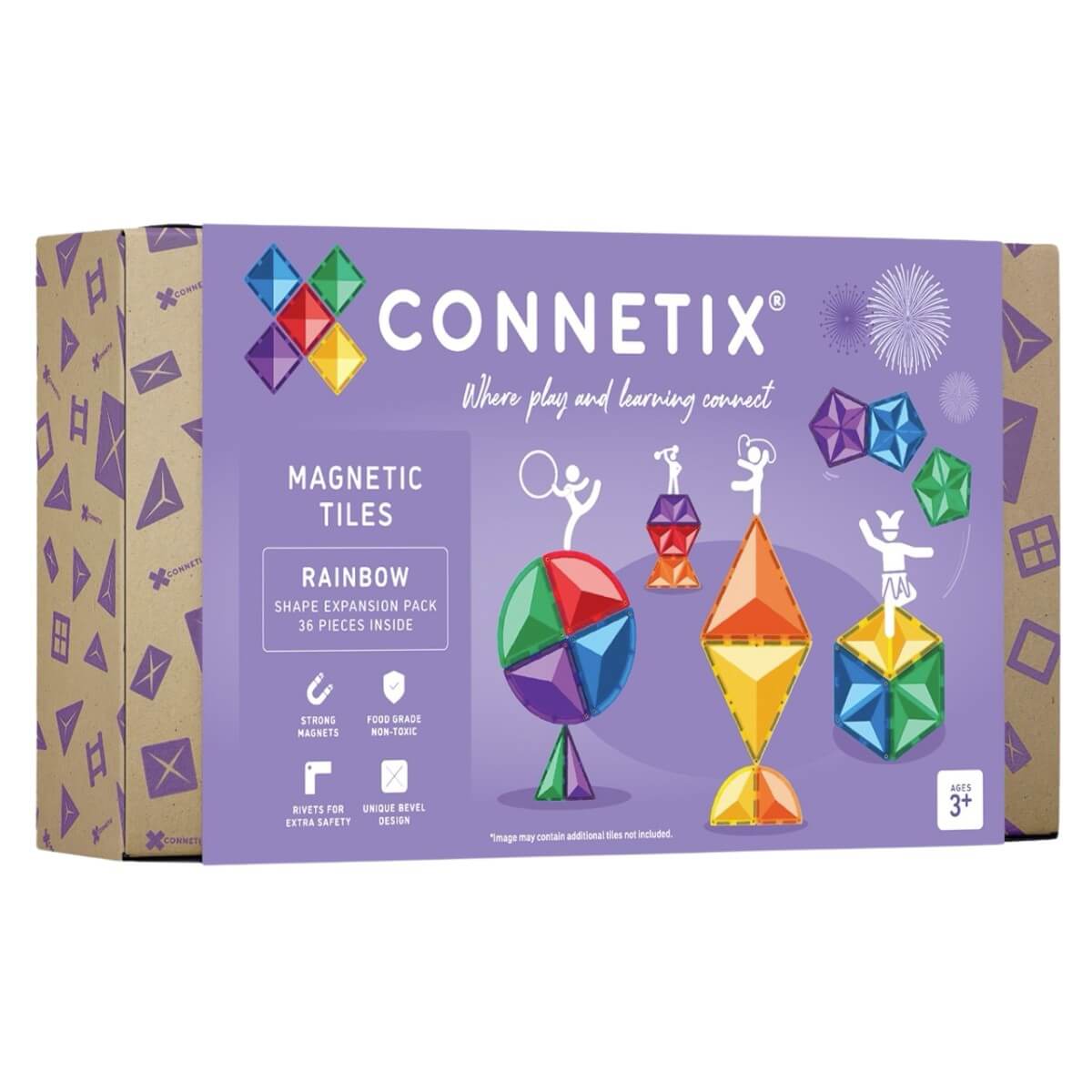 Kit d'extension de Formes Rainbow (36 pcs) - Jeux de construction by Connetix