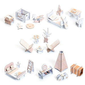 Kit DIY Colorie-assemble-joue - Maison de poupée 3D - Art & bricolage by Djeco