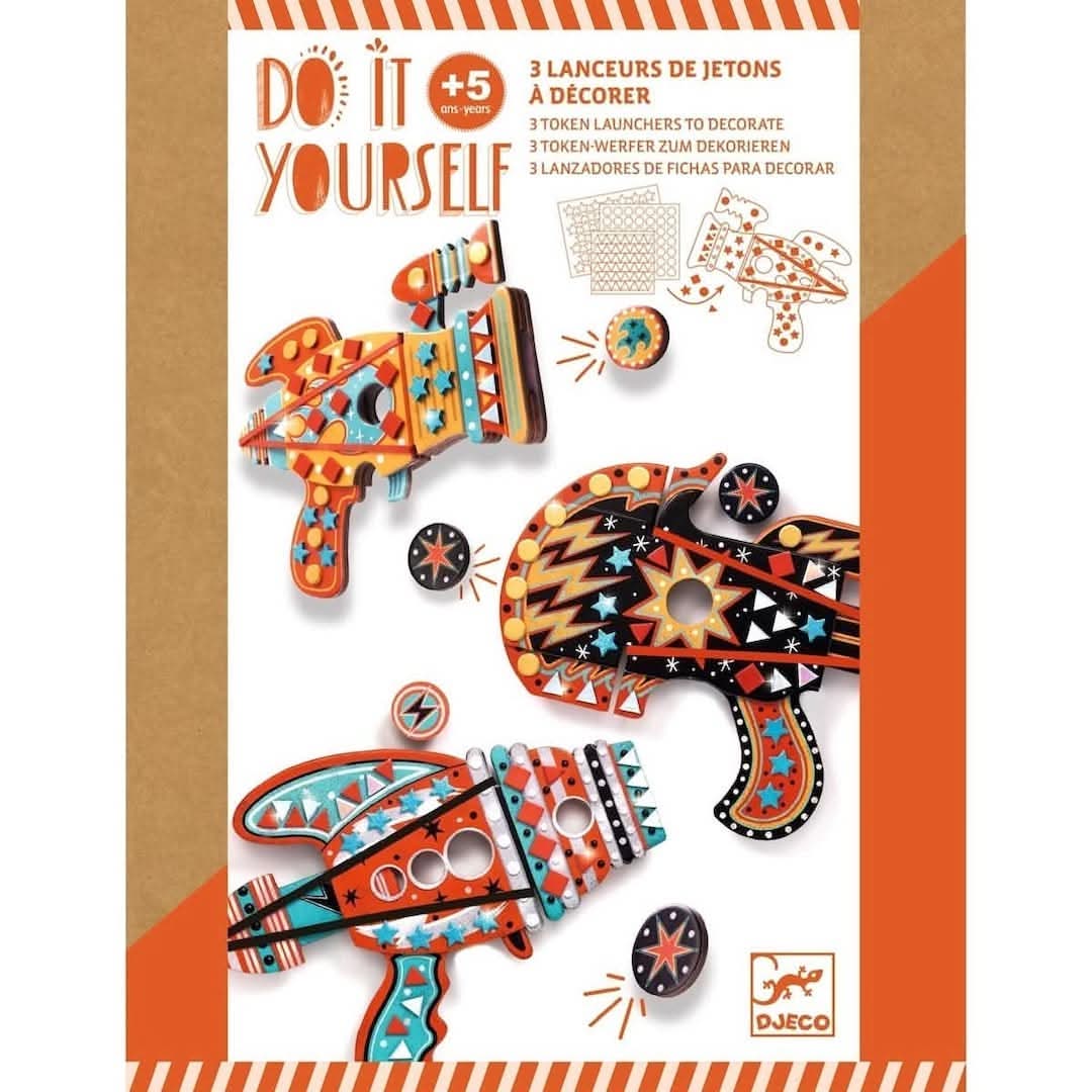 Kit DIY - Lanceurs de jetons à décorer Kosmik - Art & bricolage by Djeco