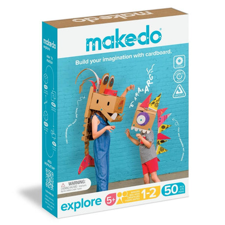 Kit d'outils de construction en carton - Explore (50 pcs) - Art & bricolage by Makedo
