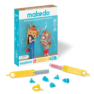 Kit d'outils de construction en carton - Explore (50 pcs) - Art & bricolage by Makedo