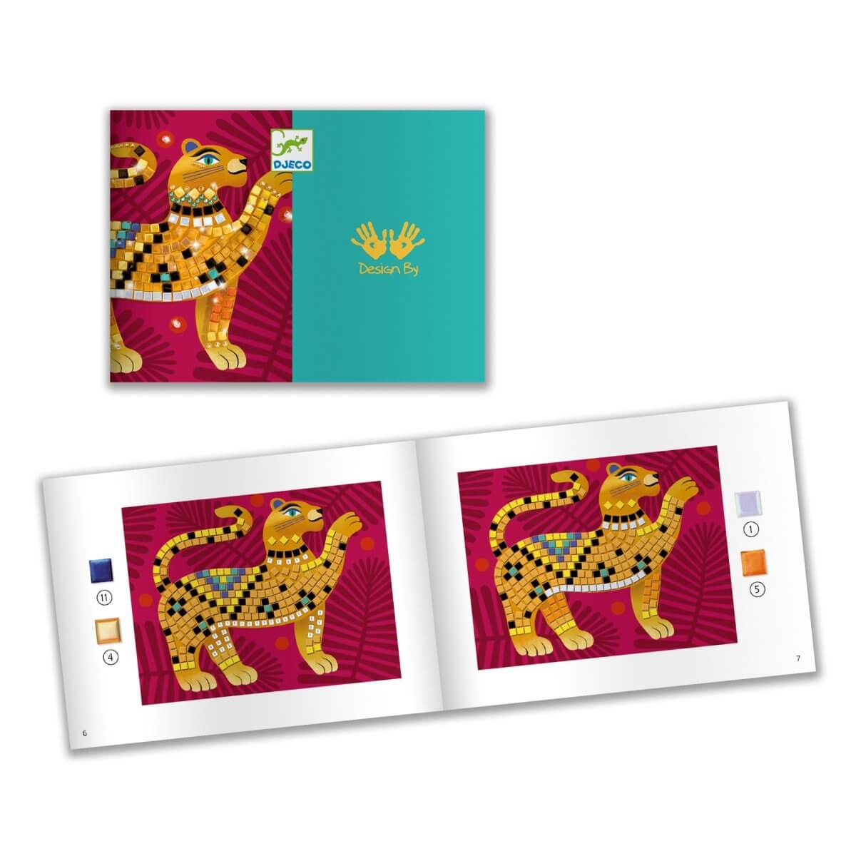 Kit Créatif Djeco Masques Mosaïques Animaux Jungle - Activité Manuelle Enfants - Décorer Des Masques - 4