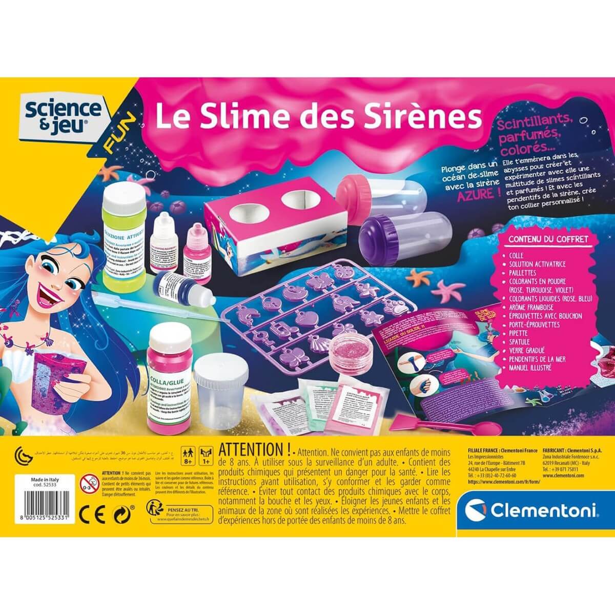 Labo de Slime des Sirènes - Jeux scientifiques by Clementoni