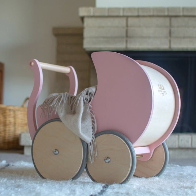 Landau de poupée et trotteur 2-en-1 - Rose - Trotteurs by Kinderfeets