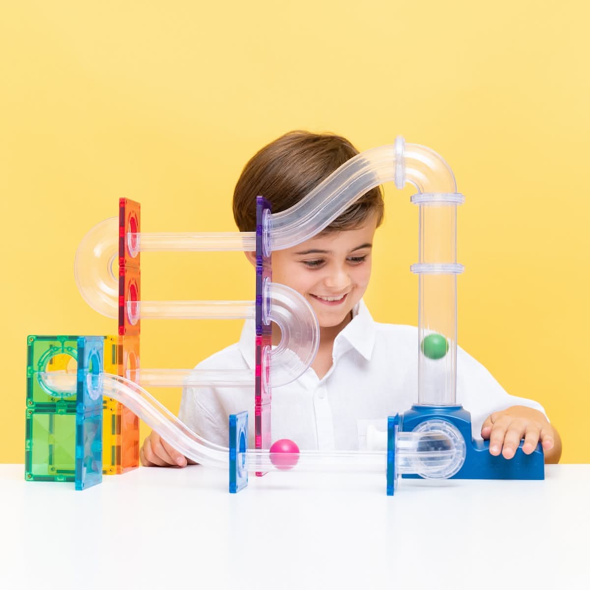 Parcours de balle magnétique Lanceur (47 pcs) - Jeux de construction by Connetix