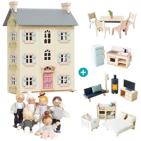 Maison Cherry Tree: meublée + famille de poupées - Maisons de poupée by Le Toy Van