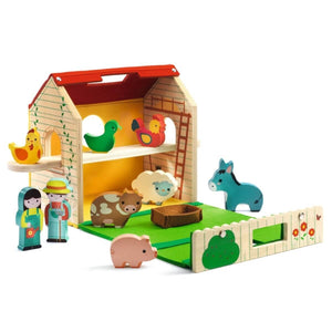 Maison de ferme et figurines Softi Farm - Ensembles de jeu by Djeco