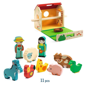 Maison de ferme et figurines Softi Farm - Ensembles de jeu by Djeco