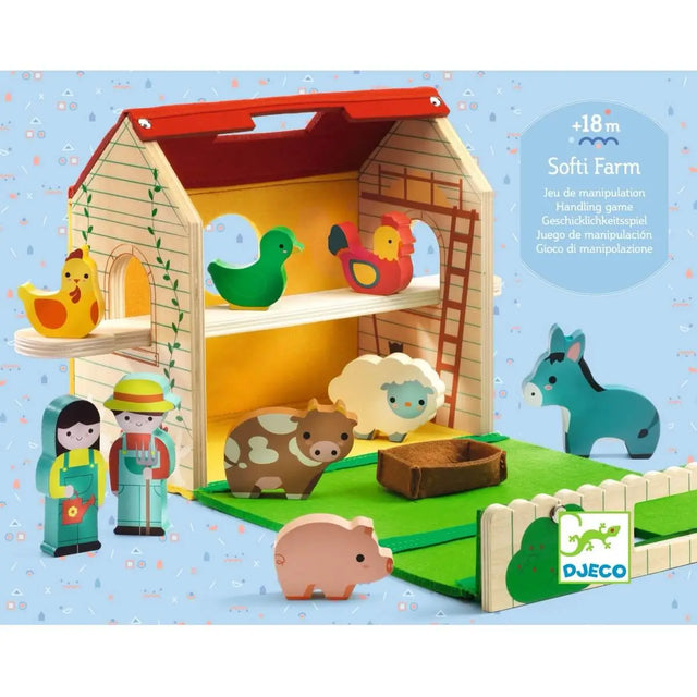 Maison de ferme et figurines Softi Farm - Ensembles de jeu by Djeco