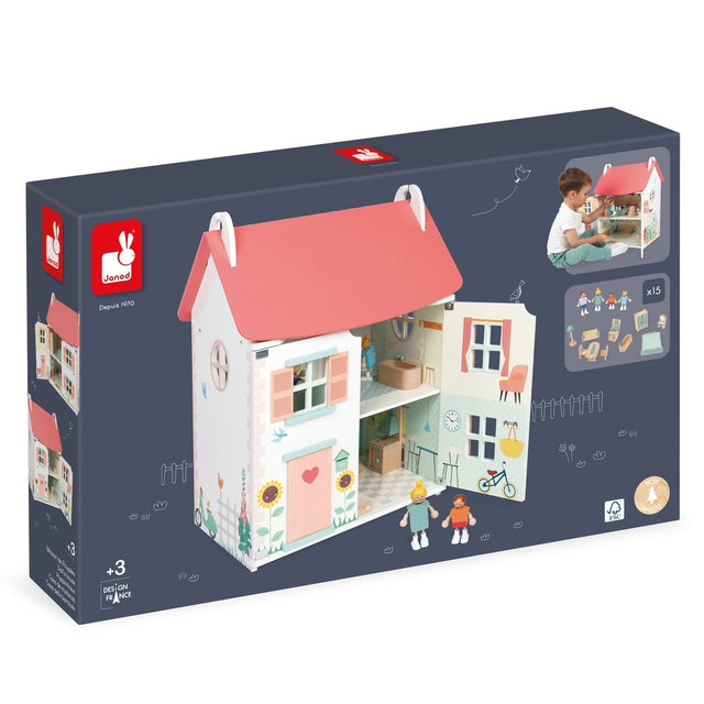 Furnished dollhouse (15 pcs)
