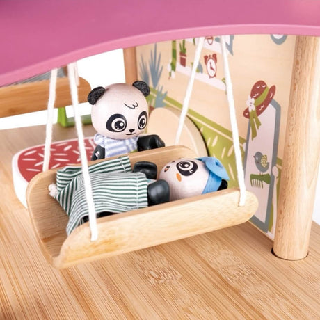 Maison meublée en bambou de la famille Pandas - Maisons de poupée by Hape