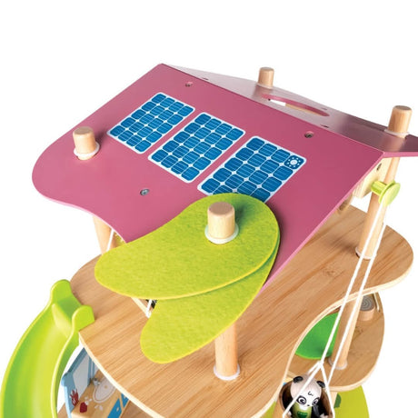 Maison meublée en bambou de la famille Pandas - Maisons de poupée by Hape