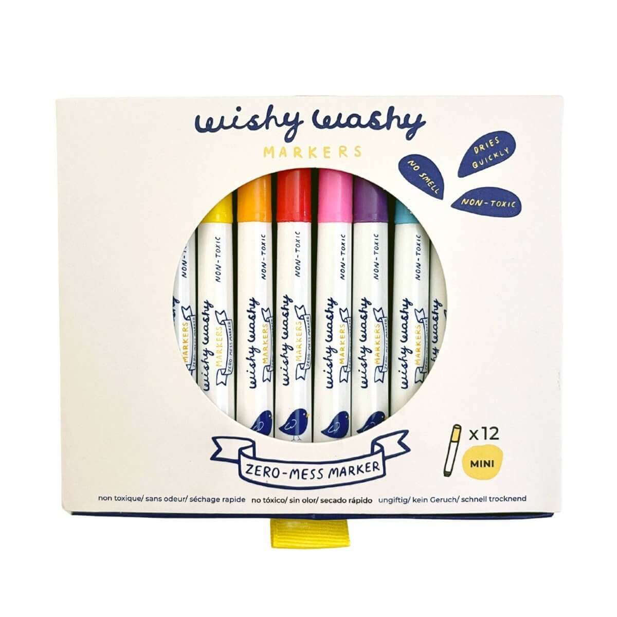 Marqueurs Wishy Washy - Mini 12 couleurs-Jaq Jaq Bird-Comme des Pirates