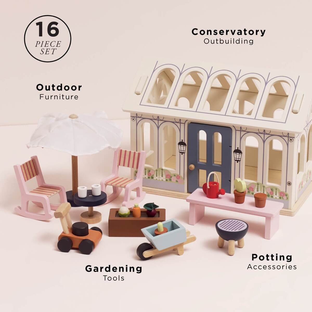 Mobilier d'extérieur et potager pour maison de poupées - Accessoires de maison de poupées by Le Toy Van