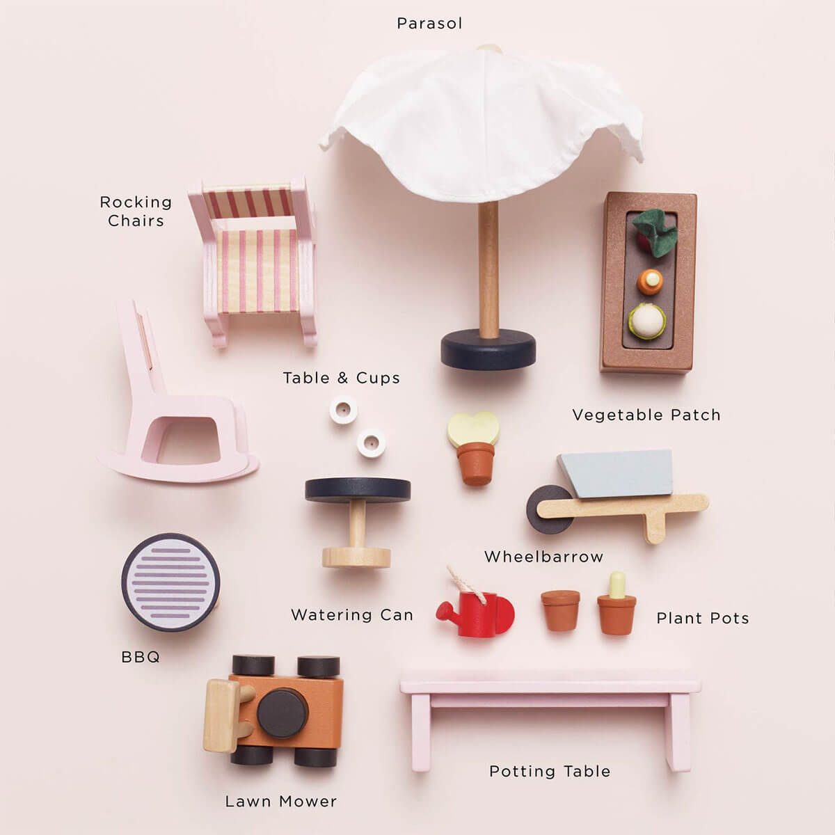 Mobilier d'extérieur et potager pour maison de poupées - Accessoires de maison de poupées by Le Toy Van