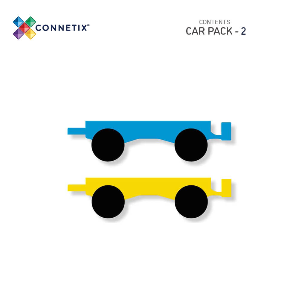 Pack de 2 voitures Arc-en-ciel-Jeux de construction-Connetix-Comme des Pirates