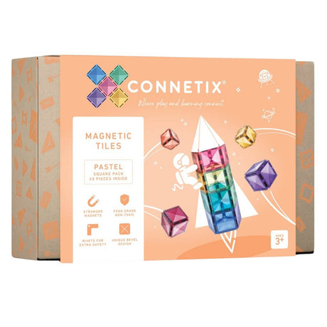 Pack d'extension carrés Pastel (40 pcs)-Jeux de construction-Connetix-Comme des Pirates