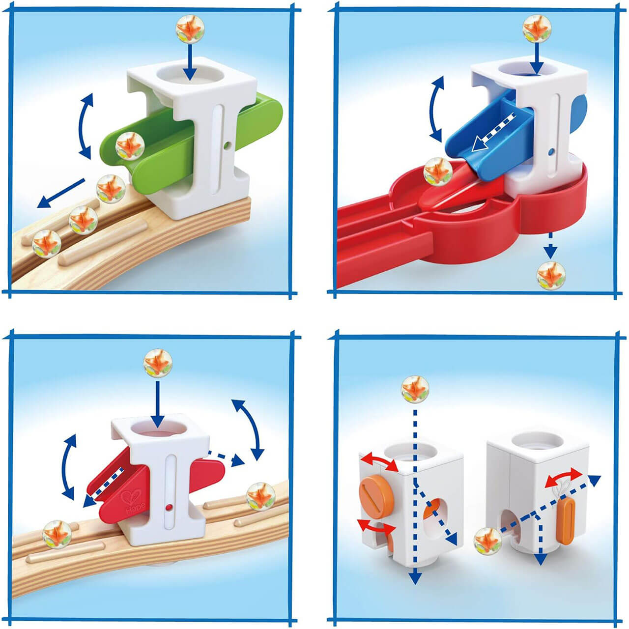 知育玩具 Quadrilla Twist & Rail set ボーネルンド クアドリラ ツイスト＆レールセット ビー玉転がし