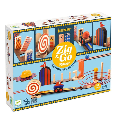 Parcours de course Zig & Go Jr. - Racer (51 pcs) - Jeux de construction by Djeco