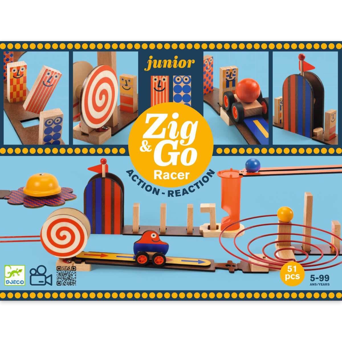 Parcours de course Zig & Go Junior - Racer (51 pcs)-Djeco-Comme des Pirates