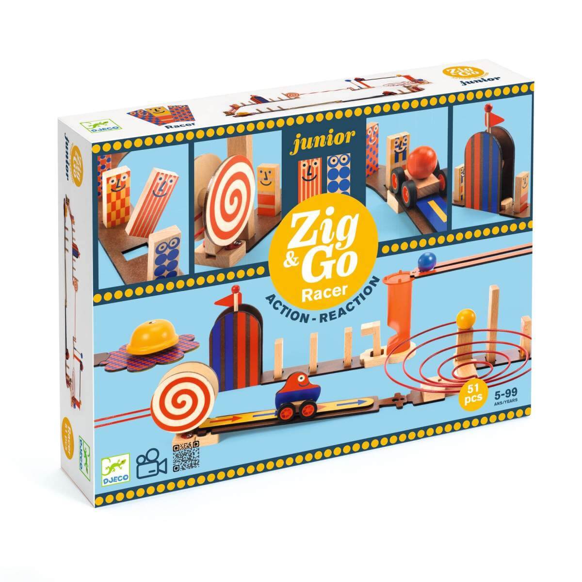 Parcours de course Zig & Go Junior - Racer (51 pcs)-Djeco-Comme des Pirates