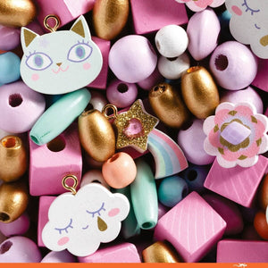 Perles en bois Arc-en-ciel (400 pcs) - Jeux de motricité fine by Djeco
