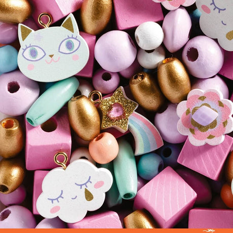 Perles en bois Arc-en-ciel (400 pcs) - Jeux de motricité fine by Djeco