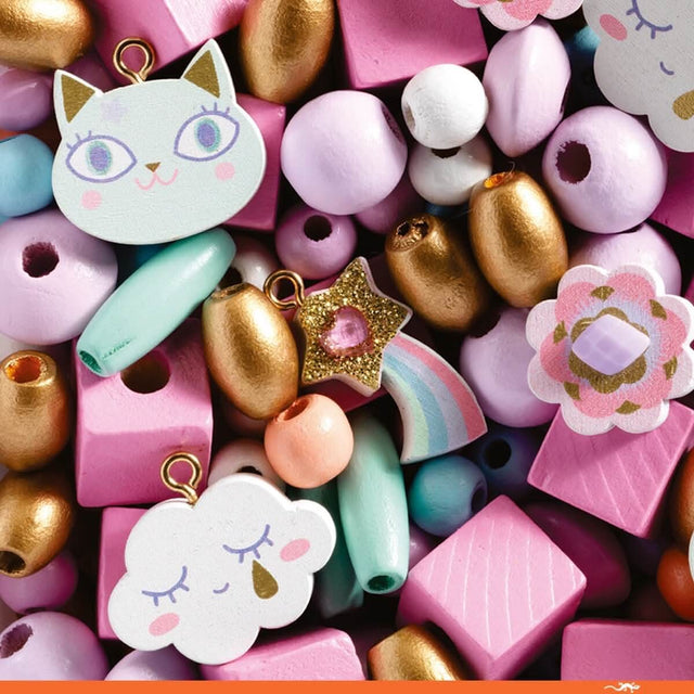 Perles en bois Arc-en-ciel (400 pcs) - Jeux de motricité fine by Djeco