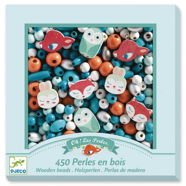 Perles en bois Petits animaux (450 pcs) - Jeux de motricité fine by Djeco