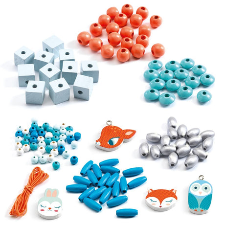 Perles en bois Petits animaux (450 pcs) - Jeux de motricité fine by Djeco