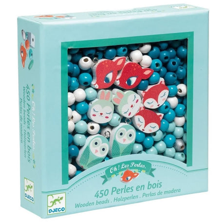 Perles en bois Petits animaux (450 pcs) - Jeux de motricité fine by Djeco