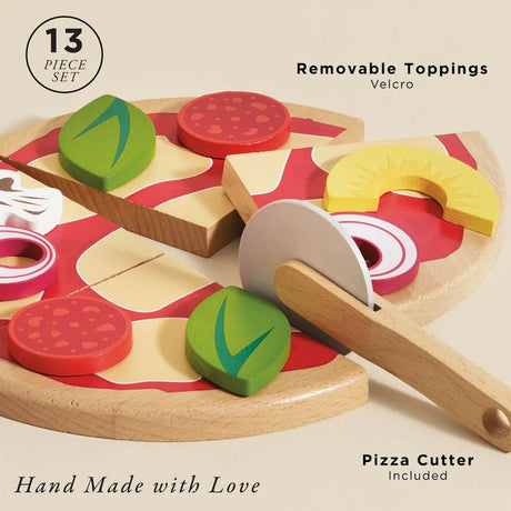 Pizza en bois à couper et garnir - Jouets d'imitation by Le Toy Van