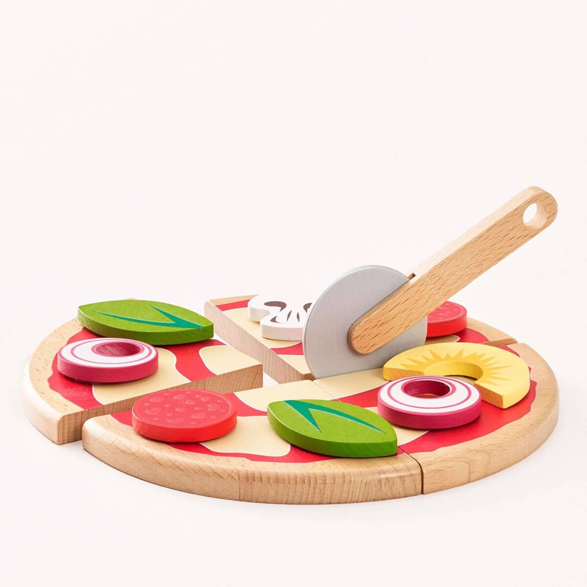 Pizza en bois à couper et garnir - Jouets d'imitation by Le Toy Van