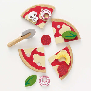 Pizza en bois à couper et garnir - Jouets d'imitation by Le Toy Van