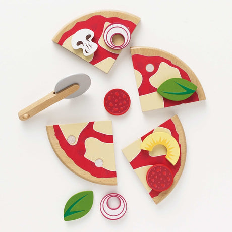 Pizza en bois à couper et garnir - Jouets d'imitation by Le Toy Van