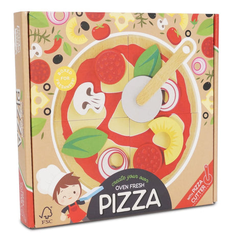 Pizza en bois à couper et garnir - Jouets d'imitation by Le Toy Van