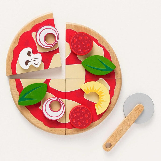 Pizza en bois à couper et garnir - Jouets d'imitation by Le Toy Van