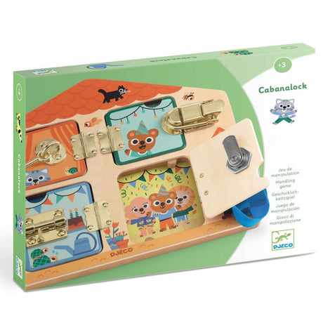 Planche de serrures CabanaLock - Jeux de motricité fine by Djeco