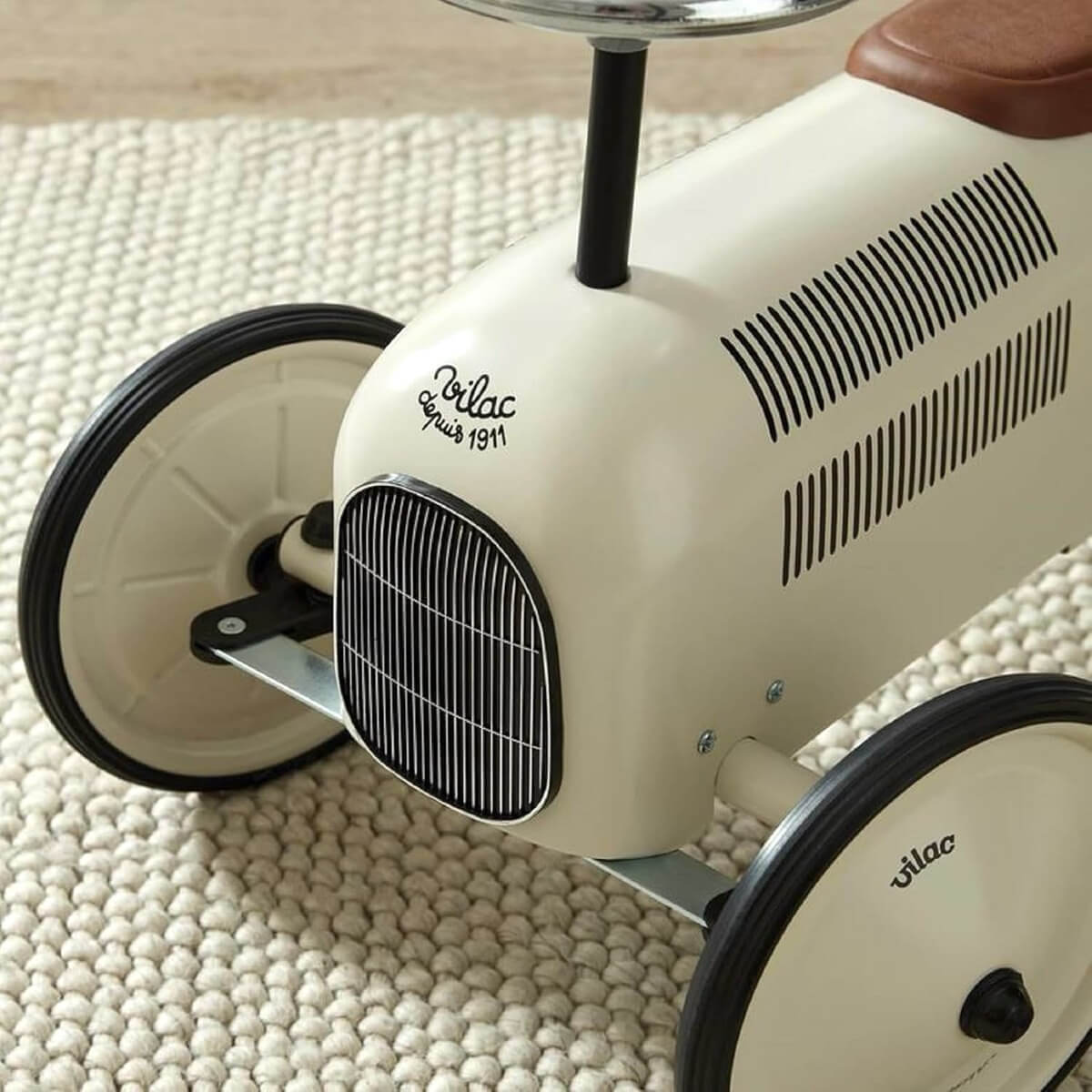 Porteur voiture de course vintage - Blanc crème - Porteurs by Vilac