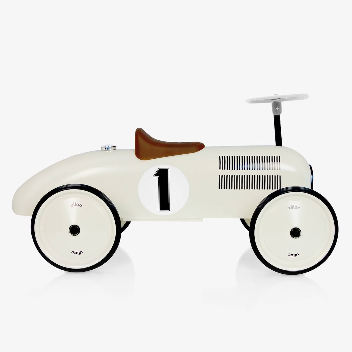 Porteur voiture de course vintage - Blanc - Porteurs by Vilac