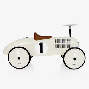 Porteur voiture de course vintage - Blanc - Porteurs by Vilac