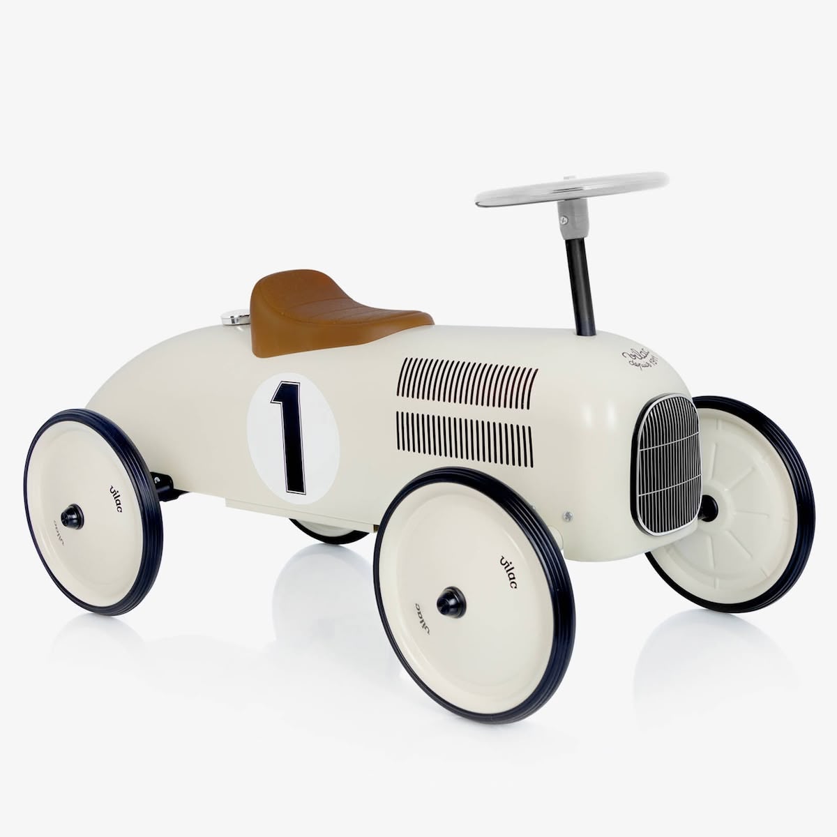 【美品】 Vilac ホワイト レーシングカー Vintage race car Ride-on - White – Comme des Pirates