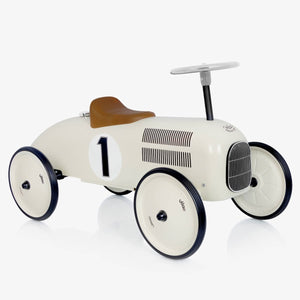 Porteur voiture de course vintage - Blanc - Porteurs by Vilac