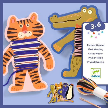 Premier tissage - Les pulls des animaux - Jeux de motricité fine by Djeco