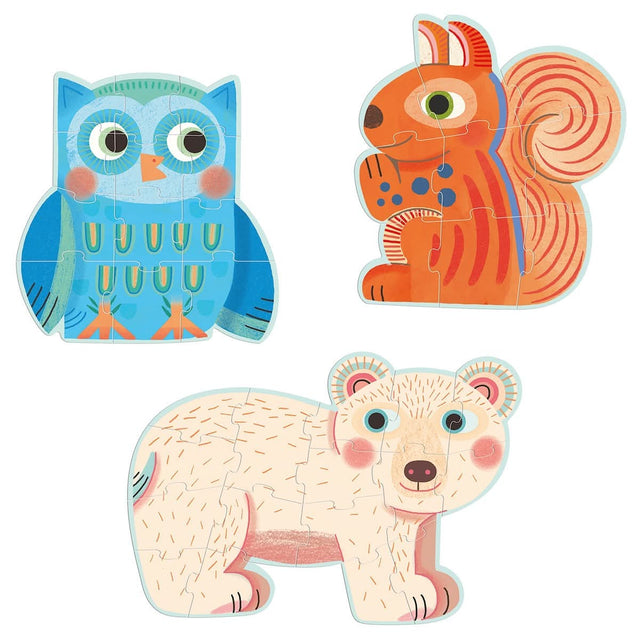 Primo puzzle géant - Dans la forêt (9 à 16 pcs) - Casse-têtes by Djeco