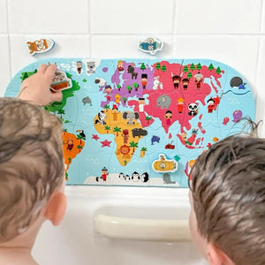 Puzzle carte des explorateurs de bain - Jouets de bain by Janod