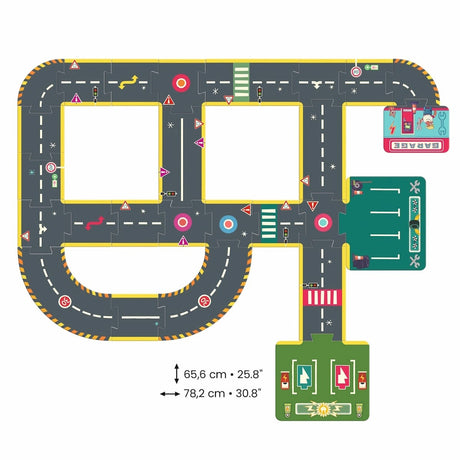 Puzzle circuit géant Crazy Motors (26 pcs) - Casse-têtes by Djeco