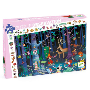 Puzzle d'observation - Forêt enchantée (100 pcs)-Djeco-Comme des Pirates